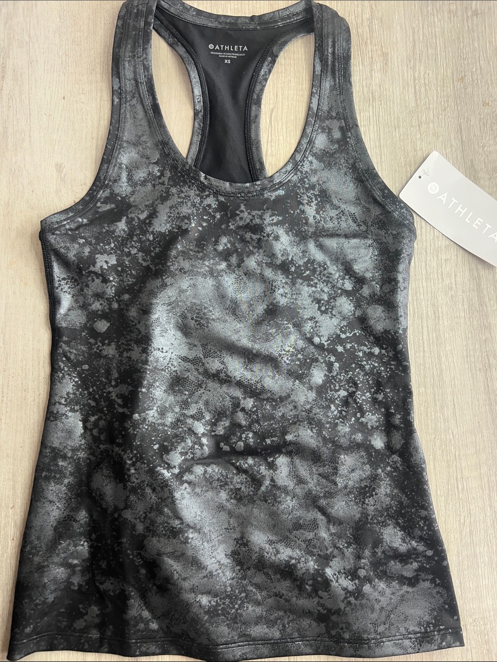 NWT XS Athleta Shanti Misty Lace Print Racerback Tank